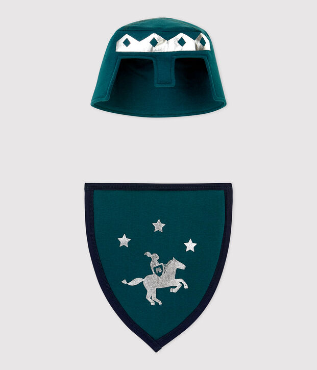 Kit de caballero de algod&oacute;n verde/azul